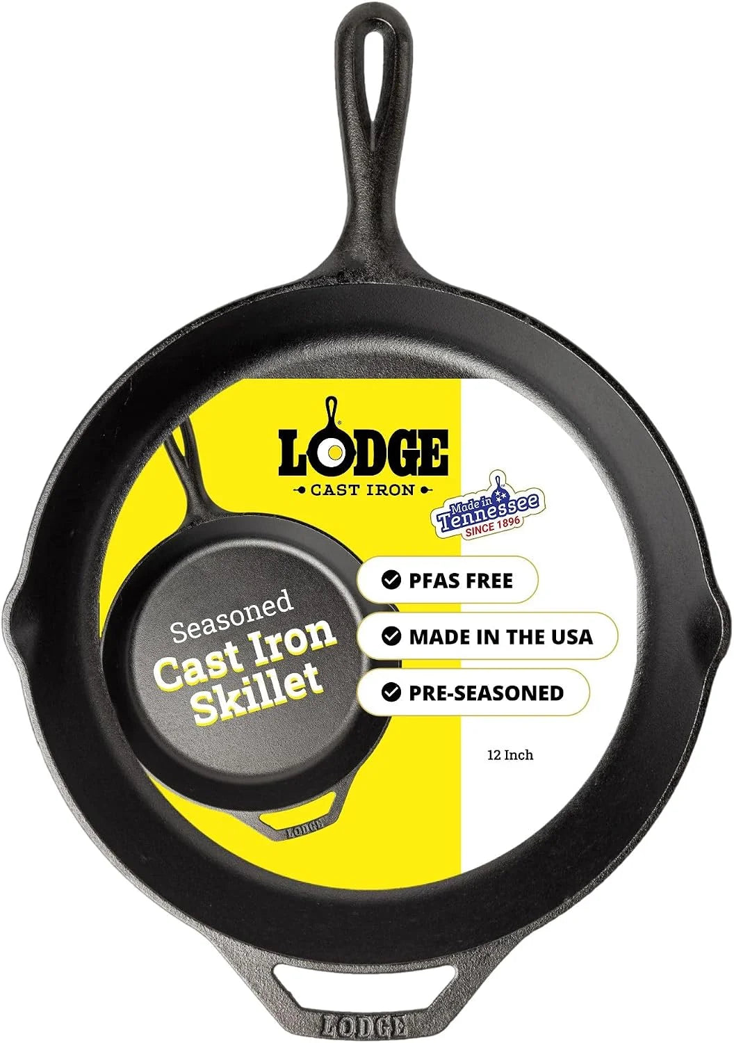New Arrivals Seasoned Cast Iron Skillet Set 8, 10.25 & 12 Inches - Image 4